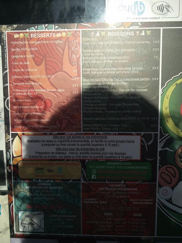 Aux Délices des Dragons Le Pontet - Menu Image 3